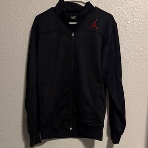 Jordan Men's Black zip up  with Red Logo